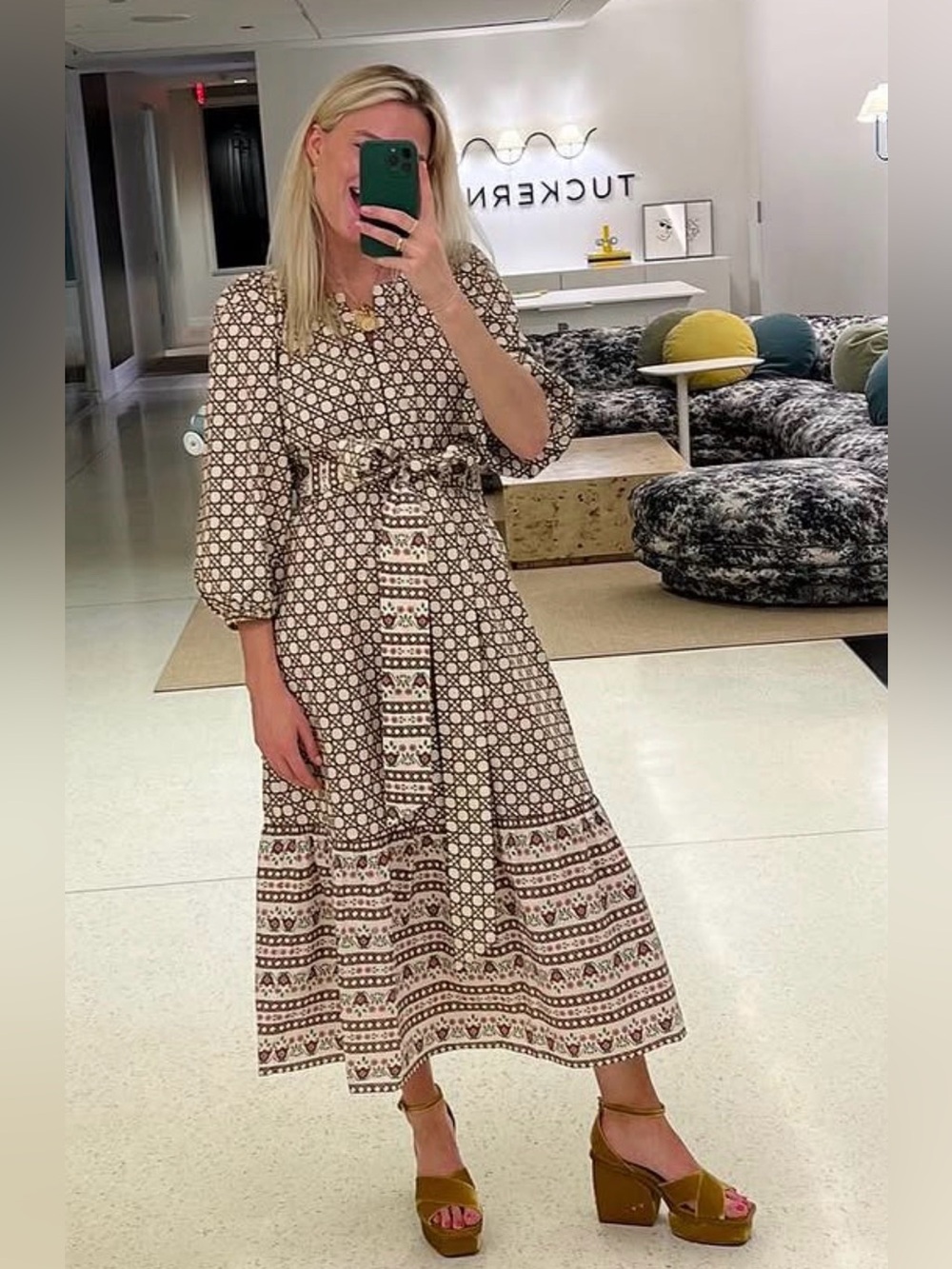 TUCKERNUCK Birch Cane Border Lyles Dress NWOT - Picture 9 of 10